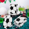 Lemicin 12 Pack Soccer Goodie Bags for Kids Soccer Gift Favors Paper Bags with Handle Treat Party Favors Bag Snack Treat Holders Kraft Paper Bag for Birthday Party Supplies Decorations view 4