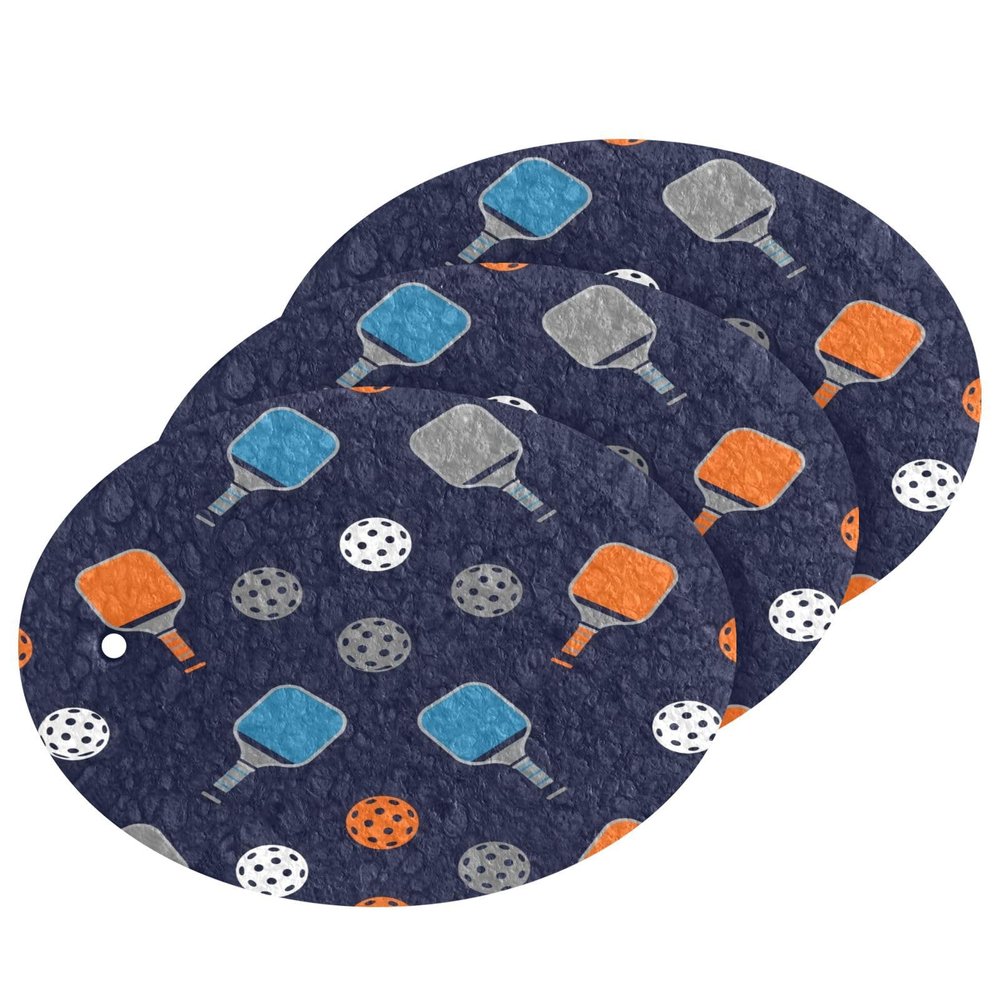 KOCOART Pickleball Paddles and Balls_1 Dish Scrub Sponges Kitchen Non Scratch Reusable Compressed Cellulose Sponge Hanging for Household Cleaning Washing Dishes Pots and Pans 3 Pack