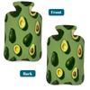 Hot Water Bottle with Soft Cover, Avocado Cute Fruits Pattern 2L Hot and Cold Water Bag for Hand Feet Warmer, Shoulder Pain Relief,Menstrual Cramps view 4