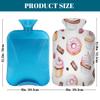 Hot Water Bottle with Soft Cover, Sweet Cupcake Donut 2L Hot and Cold Water Bag for Hand Feet Warmer, Shoulder Pain Relief,Menstrual Cramps view 2