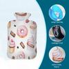 Hot Water Bottle with Soft Cover, Sweet Cupcake Donut 2L Hot and Cold Water Bag for Hand Feet Warmer, Shoulder Pain Relief,Menstrual Cramps view 3