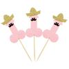 12 Pcs Prank Bachelorette Party Cake Cupcake Topper Decoration Gender Glitter Pick for Hen Bridal Shower Engagement Supplier Favor Game Tool Decor Set Y33 view 4