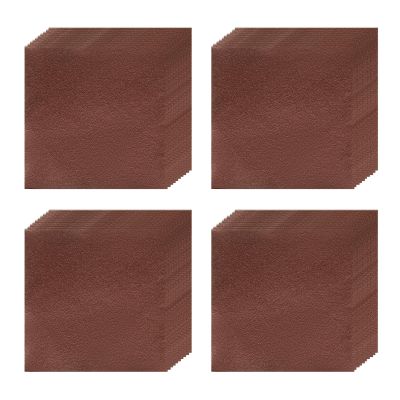Food Safe Aluminum Foil Candy Wrappers 7.87x7.87 Inch (100-Pack) - Giant 20x20cm Foil Sheets For Homemade Chocolates, Valentine's Day Gifts, Wedding & Birthd(Size:Smooth surface,Color:Brown)