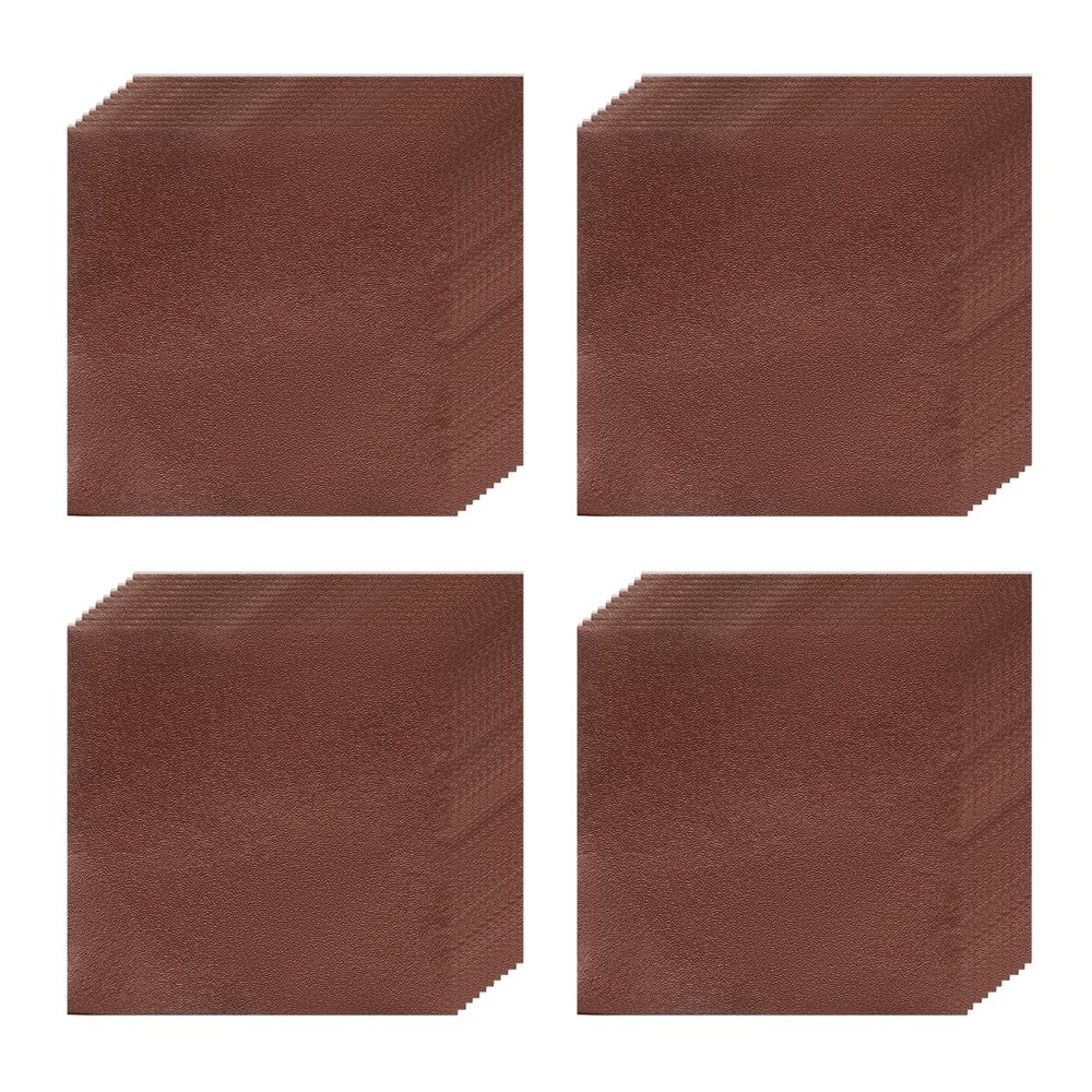 Food Safe Aluminum Foil Candy Wrappers 7.87x7.87 Inch (100-Pack) - Giant 20x20cm Foil Sheets For Homemade Chocolates, Valentine's Day Gifts, Wedding & Birthd(Size:Smooth surface,Color:Brown)