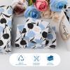 ARPOVIST 60 Sheets Blue Black Tulip Tissue Paper with Stickers, Floral Wrapping Paper for Gift Bags, Boxes, Crafts, Wedding Birthday Baby Shower Party Supplies 20x14 Inches view 3