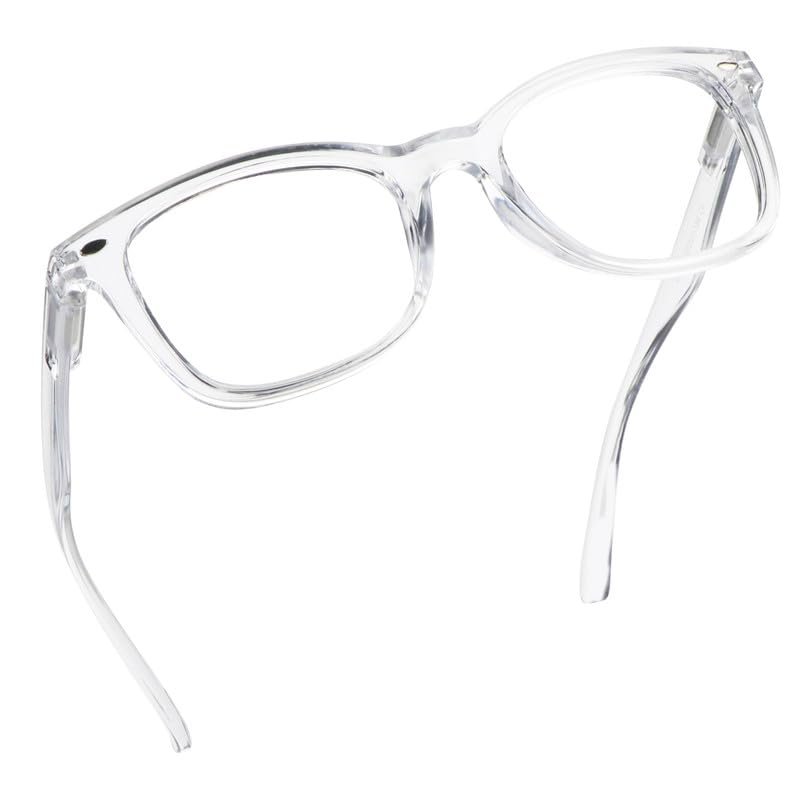 LifeArt Reading Glasses Anti Eyestrain Computer Readers Gaming GlassesTV Glasses Women and Men Anti Glare (Clear, 3.00 Magnification)