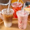 100 Pack 16 oz Clear Plastic Cups with Lids Disposable Plastic Smoothie Cups for Cold Drinks for Party, Wedding, Event(Without straw) (B-16oz-100pcs) view 4