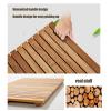 Teak Wood Bath Mat - Non-Slip Sturdy Shower Mat for Bathroom, Bathtub, Spa & Garden - Customizable Size (80x110cm/31.5x43.3in) - Elegant Floor Solution view 4