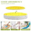 KOCOART Bow Tie Pasta Pattern Dish Scrub Sponges Kitchen Non Scratch Reusable Compressed Cellulose Sponge Hanging for Household Cleaning Washing Dishes Pots and Pans 3 Pack view 3