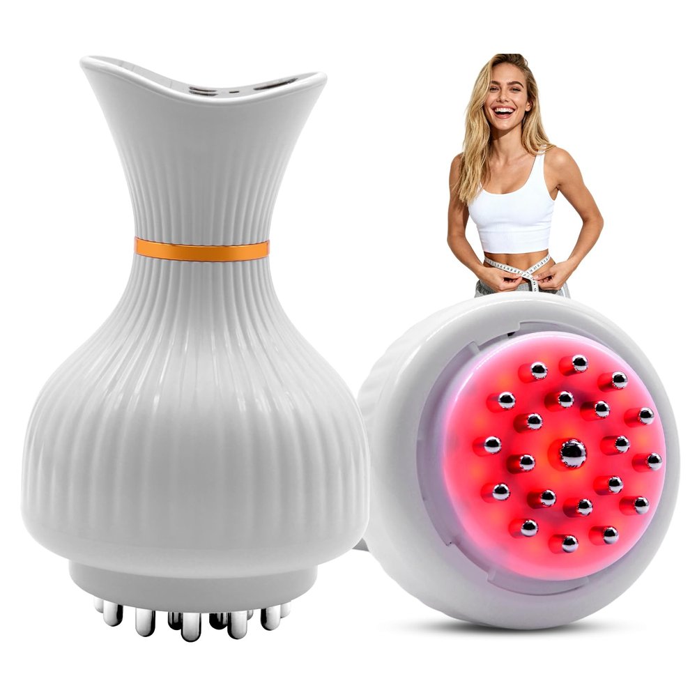 Volongoto Lymphatic Drainage Massager & Anti Cellulite Massage Tool, Body Sculpting Machine with Microcurrent, Light, Heat & Vibration, Helps Reduce Stretch Marks & Cellulite