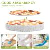 KOCOART Autumn Leaves Pattern Dish Scrub Sponges Kitchen Non Scratch Reusable Compressed Cellulose Sponge Hanging for Household Cleaning Washing Dishes Pots and Pans 3 Pack view 3