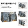 PU Leather Tissue Box Cover Rectangle - Witches Waterproof Tissue Holder for Tall Tissues Boxes, Decorative Tissues Box Organizer for Bathroom, Car, Bedroom, Desk Tabletop Decor view 4