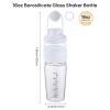 16oz Small Glass Shaker Bottle, 2 Pack Borosilicate Glass Protein Powder Gym Workout Small Shaker Cup Mixes for Protein Mixes with Blending Ball (B-WHITE, 2) view 3