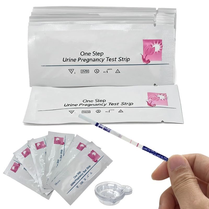 Reroon Pregnancy Test HCG Strips 60 Count for Fertility Women | Home Early Detection Pregnancy Kits with Over 99% Accurate | Bulk Highly Sensitive HCG Urine Tests | Individually Wrapped | 60 Cups