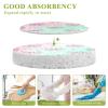 KOCOART Bow Pattern with Pastel Colors Dish Scrub Sponges Kitchen Non Scratch Reusable Compressed Cellulose Sponge Hanging for Household Cleaning Washing Dishes Pots and Pans 3 Pack view 3