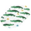 KOCOART Crocodile Pattern with Flowers Dish Scrub Sponges Kitchen Non Scratch Reusable Compressed Cellulose Sponge Hanging for Household Cleaning Washing Dishes Pots and Pans 3 Pack view 1