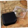 LALADEFIEE Outdoor Camping Acrylic Handheld Magnifying Glass Paperweight Simple Design for Nature Exploration and Elder Reading Aid Black Square Lens view 2