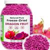 7oz Freeze Dried Dragon Fruit Pieces - 100% Natural Crispy Dry Fruit Flakes, No Gluten, Dried Pitaya for Baking, Travel, Smoothies, Yogurt