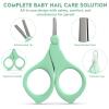 Baby Nail Scissors, Infant Nail Clippers with Safety Round Tip, Toddler Nail Clipper, Newborn Fingernail Cutter with Protective Cap, Nail Clippers for Baby Care Shower Gift view 2