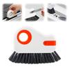 2 in 1 Groove Cleaning Brush, Window Track Cleaning Tools with Hard Bristles and Hidden Scraper, Crevice Brush for Sliding Door Track, Window Seal and Sill (Orange) view 1