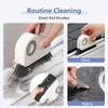 2 in 1 Groove Cleaning Brush, Window Track Cleaning Tools with Hard Bristles and Hidden Scraper, Crevice Brush for Sliding Door Track, Window Seal and Sill (Orange) view 4