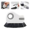 2 in 1 Groove Cleaning Brush, Window Track Cleaning Tools with Hard Bristles and Hidden Scraper, Crevice Brush for Sliding Door Track, Window Seal and Sill (Gray) view 1