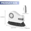 2 in 1 Groove Cleaning Brush, Window Track Cleaning Tools with Hard Bristles and Hidden Scraper, Crevice Brush for Sliding Door Track, Window Seal and Sill (Gray) view 2