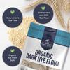 Great River Milling Organic Dark Rye Flour | Whole Grain, Non-GMO, Kosher, Unbromated | Earthy Flavor for Rye Bread, Sourdough Starter, Bagels, Crackers & Artisan Baking | 5 Lb view 4