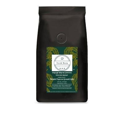 Fresh Brew Cafe Italian Roast Coffee, Espresso, Premium Coffee Beans, 1lb