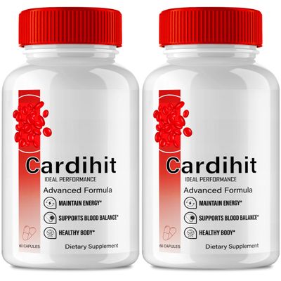 Cardihit Capsules, Cardi Hit Pills Advanced Formula Supplement - Maximum Strength - Supports Heart Health, Energy, Healthy Circulation & Balanced Levels, Cardihit Reviews (2 Pack)