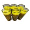 Abre Camino Religious Glass Candle, Yellow, 8 Inch Cylindrical Container, Spiritual Ceremony, Mystical Symbols, Pack of (6) view 1