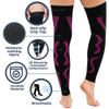 Mojo Women's Thigh-High Compression Sleeves 20-30mmHg with Non-Slip Grip Top Graduated Support for Varicose Veins, Swelling, Travel, Pink, 4XL view 3
