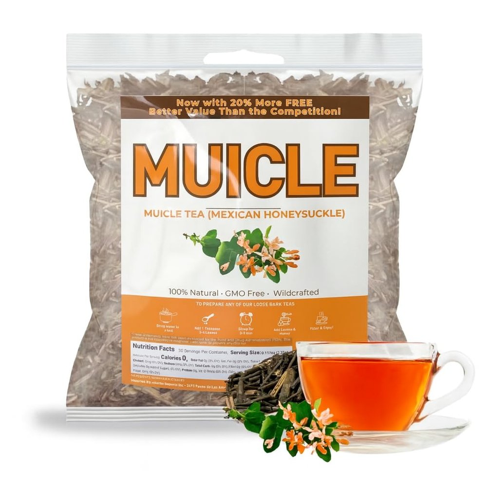 1Lb Muicle T (Mexican Honeysuckle Herbal Tea) 100% Natural, Vegan, Non-GMO Muicle Herbal Tea - Premium Mexican Honeysuckle Tea (1Lb)