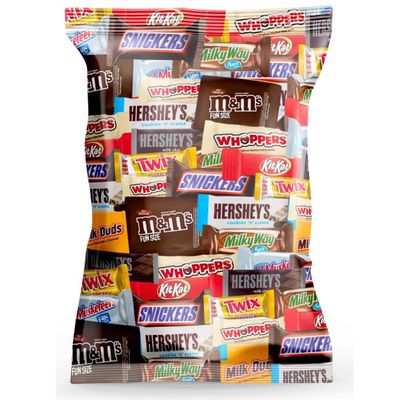 Bulk Fun-Size Chocolate Candy Mix Individually Wrapped Mini Bars for Parties, Pinatas, Candy Buffets, Office Treats, Holidays & Special Occasions (2 LB)