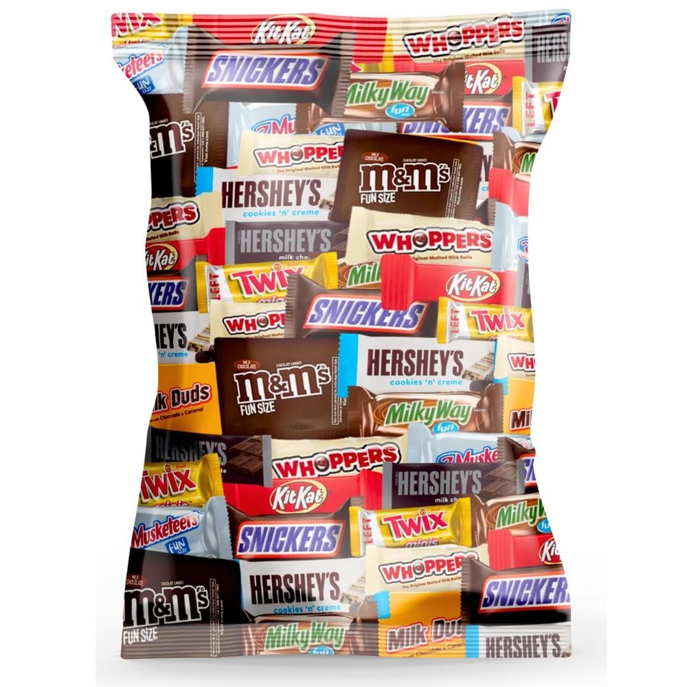 Bulk Fun-Size Chocolate Candy Mix Individually Wrapped Mini Bars for Parties, Pinatas, Candy Buffets, Office Treats, Holidays & Special Occasions (2 LB)