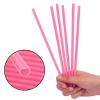 120PCS Tomnk Pink Heart Shaped Straws, 8.3" Long Disposable Cute Plastic Straws for Valentines Day, Cocktail, Birthday Party, Bridal Shower, Wedding Decorations view 3