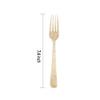 50 Pcs Plastic Cutlery Forks Long Handle Dessert Fruit Forks Birthday Party Appetizer Fork Buffet Catering Fork for Daily Using Clear Rose Golden view 2