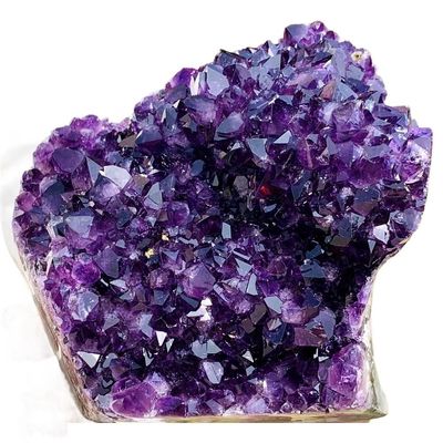 AEVHBAMXN 1pc 500-550g Amethyst Geode Purple Crystal Quartz Cluster Dream Thunder Egg