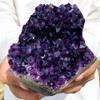 AEVHBAMXN 1pc 500-550g Amethyst Geode Purple Crystal Quartz Cluster Dream Thunder Egg view 2