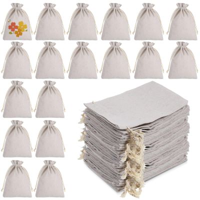 100 Pcs Rustic Burlap Bags Bulk 5 x 7 In Burlap Gift Bags with Drawstring Tiny Linen Reusable Ewelry Pouches Sacks for Grocery Kitchen Wrapping Birthday Wedding Party Christmas DIY Sack for Gift Wrap