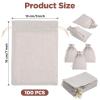 100 Pcs Rustic Burlap Bags Bulk 5 x 7 In Burlap Gift Bags with Drawstring Tiny Linen Reusable Ewelry Pouches Sacks for Grocery Kitchen Wrapping Birthday Wedding Party Christmas DIY Sack for Gift Wrap view 2