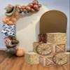9 Pcs Cowboy Party Decorations Include 4 Hay Bale Boxes 2 Wooden Boxes 2 Wheel Cards and 1 Cowboy Boot Card for Western Party Fall Harvest Farm Accessories view 4