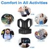 XS-5XL Large Size Upper and Lower Back Posture Corrector Adjustable Clavicle Posture Support Shoulders Neck Brace Men Women Spinal Decompression Hunchback Correction Belt(Gray 5X) view 3