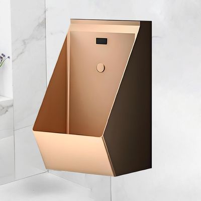 304 Stainless Steel Urinals, Wall Mounted Sensor Urinal, Automatic Induction Flushing,Commercial Anti-Odor Splash Men's Adult Urinal, for Use in Bar, Hotel, Apartment, Shopping Mall Rosegold
