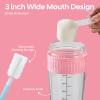 24oz Glass Shaker Bottle, 4 Pack Borosilicate Glass Protein Powder Gym Workout Shaker Cup Mixes for Protein Mixes with Blending Ball (C-PINK, 4) view 4