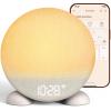 ANJANK App Smart Sunrise Alarm Clock Sound Machine with Wake up Light, Dimmable Clock & Night Light, Up to 15 Alarms, White Noise Machine with 25 Soothing Sounds for Bedroom, Gift for Kids Adults view 1