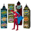 25pcs Skyscraper Party Decoration Large Super Themed Hero Background Box City Skyline Building Party Decor Include 12 Skyscraper Box 10 Sticker 3 Roof for Boy Girl Comic Book Themed Party Supplies view 1