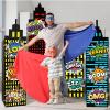 25pcs Skyscraper Party Decoration Large Super Themed Hero Background Box City Skyline Building Party Decor Include 12 Skyscraper Box 10 Sticker 3 Roof for Boy Girl Comic Book Themed Party Supplies view 3