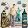 25pcs Skyscraper Party Decoration Large Super Themed Hero Background Box City Skyline Building Party Decor Include 12 Skyscraper Box 10 Sticker 3 Roof for Boy Girl Comic Book Themed Party Supplies view 4