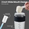 24oz Glass Shaker Bottle, 4 Pack Borosilicate Glass Protein Powder Gym Workout Shaker Cup Mixes for Protein Mixes with Blending Ball (A-BLACK, 4) view 4